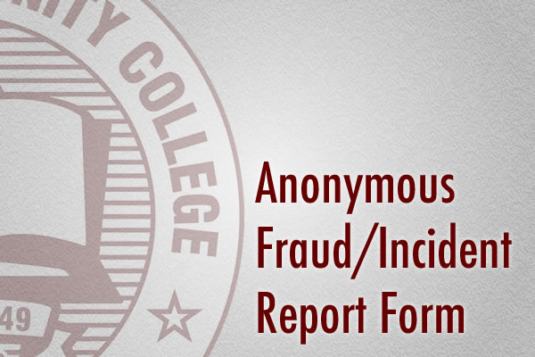 Anonymous Fraud/Incident Reporting