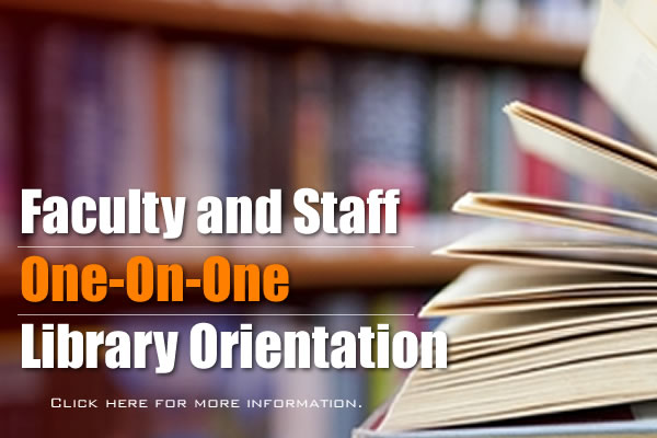One-On-One Library Orientation